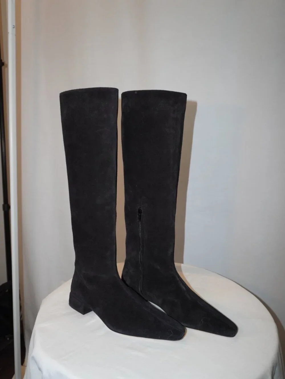 STAUD WALLY FLAT BOOT BLACK SUEDE BRAND NEW